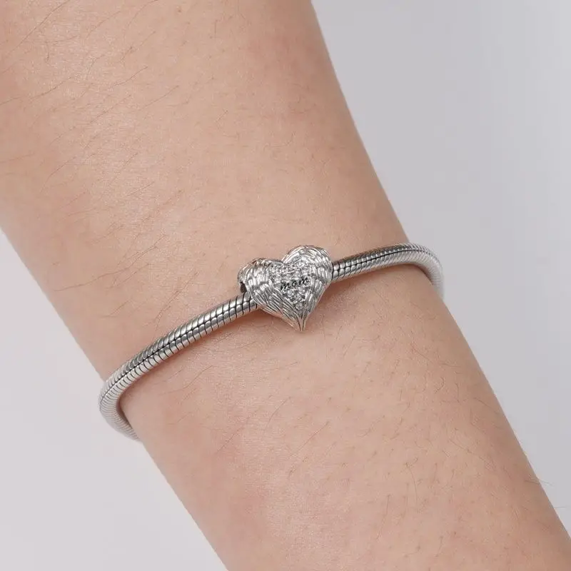 جديد 925 فضة عيد الأم زهرة سحر of ley 925 سلسلة مطرز صالح الأصلي قلادة سوار DIY بها بنفسك السيدات مجوهرات