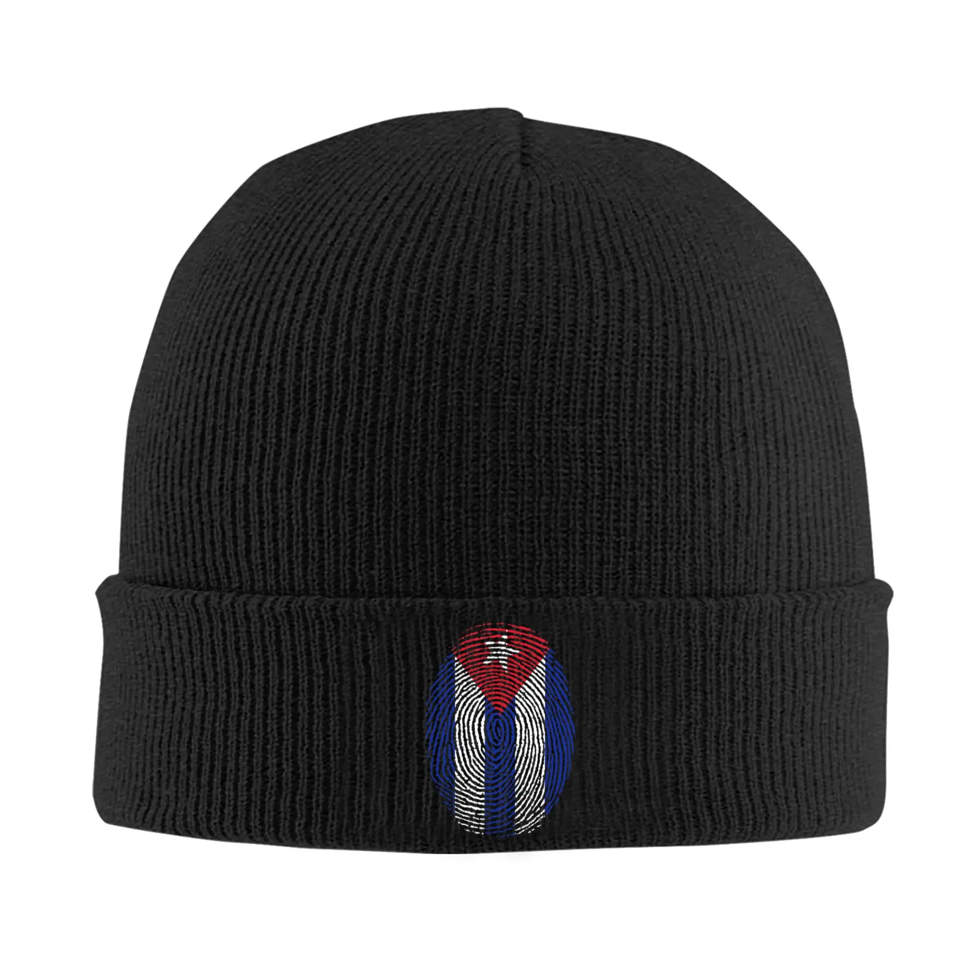 Bonnet tricoté avec drapeau de Cuba, herbe des souvenirs hispaniques, fierté cubaine, pour femmes et hommes, bonnets d'automne et d'hiver, casquettes chaudes