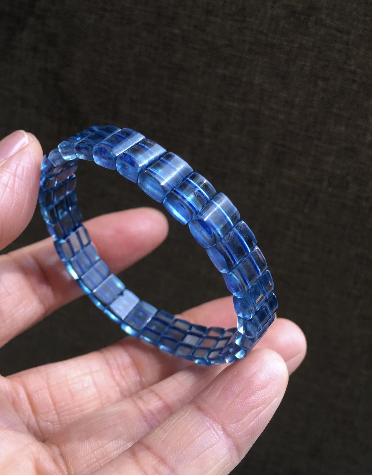 

9mm Natural Ocean Aquamarine Bracelet Jewelry For Women Lady Men Luck Gift Stone Beads Healing Crystal Gemstone Bangle AAAAA