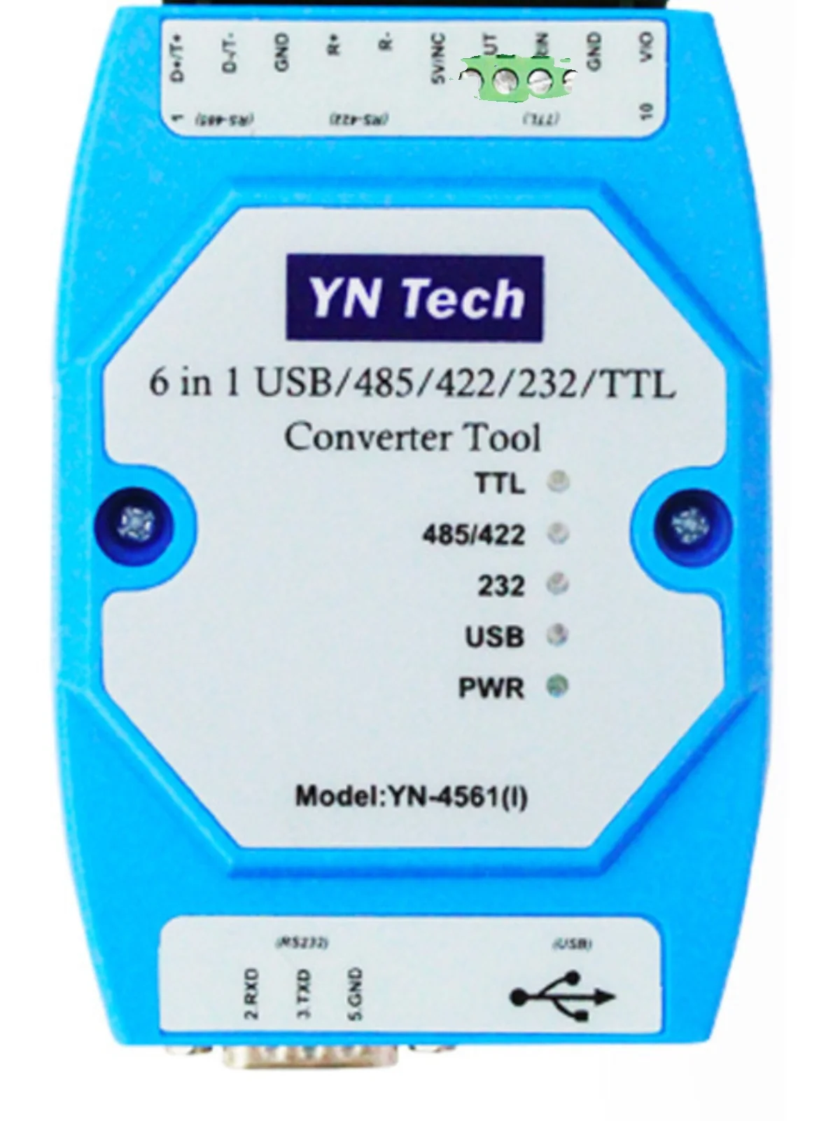 Isolation Type 6-in-1 Multifunctional USB Serial Port Module USB/485/422/232/TTL Conversion