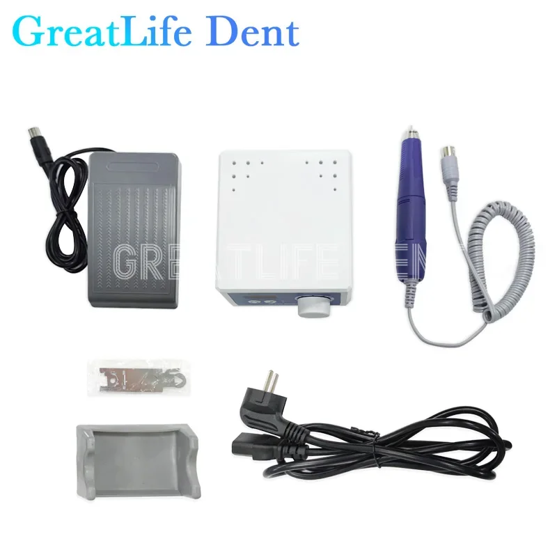 GreatLife Dent Renhe 505D 45K 90W 45000 obr/min polerowanie paznokci maszyna do frezarka do paznokci do pedicure\'u Manicure mikrosilnik szczotki