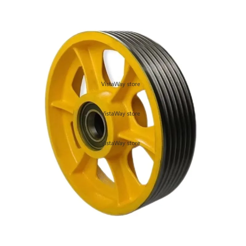 Elevator Counterweight Reverse Rope Wheel Guide Wheel Car Top Wheel Car Bottom Pully 330 418 520 400*5*10 Elevator Spare Parts