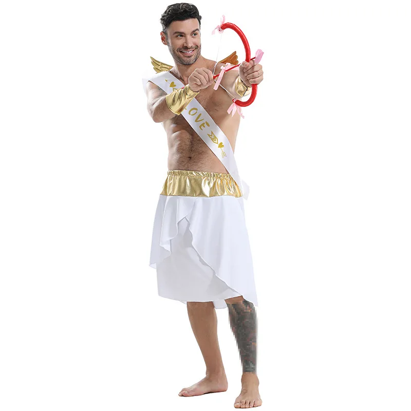 

Mythological Angel Cupid Costume Adult Men's Role-plang Outfit loween Stage Performance Clothing Traditional Chinese Fes...