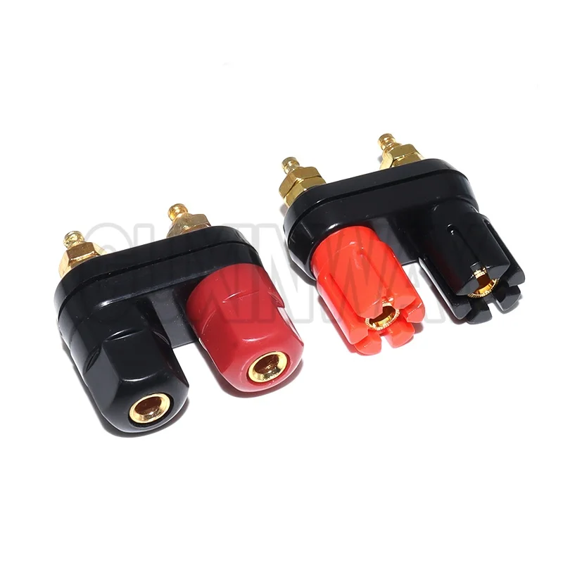 1PCS Banana Speaker Plug Jack Red Black Connector Amplifier Terminal Binding Post  Banana plugs Couple Terminals