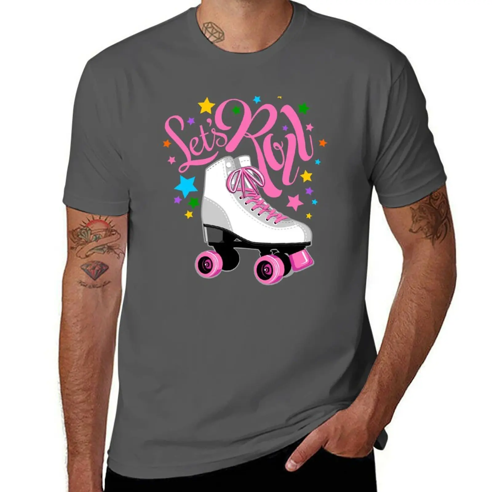 

Let's Roll. Fun roller skate party T-Shirt man tshirt t shirts designer T-Shirt