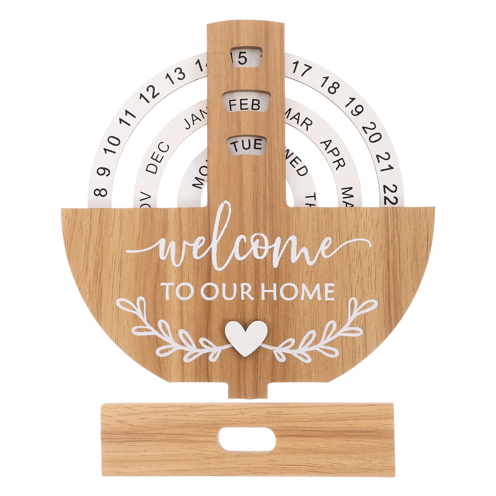 

Вечный деревянный настольный календарь, ручной поворотный настольный офисный декоративный настольный календарь, поставка товаров для дома