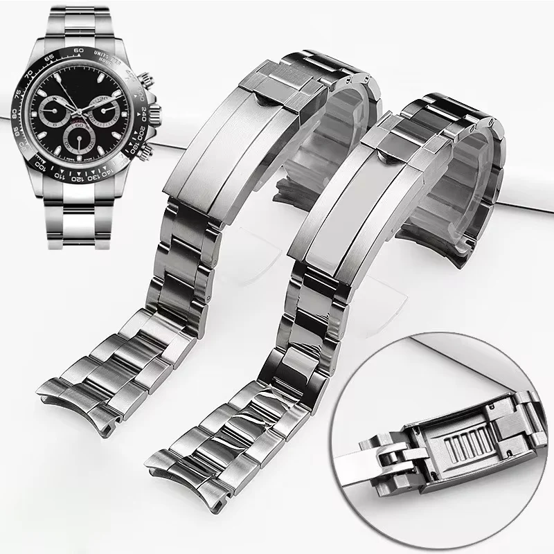 

Watchbands For Rolex SUBMARINER DAYTONA Yacht-Master GMT Watch Band Strap glidelock Clasp Stainless 904L Steel Bracelet 20mm