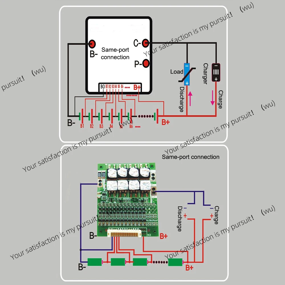13S 48V Lithium Battery Charging Protection Board Charge Discharge Same Port 50A/ Split Port 35A Equalizer Power Management BMS