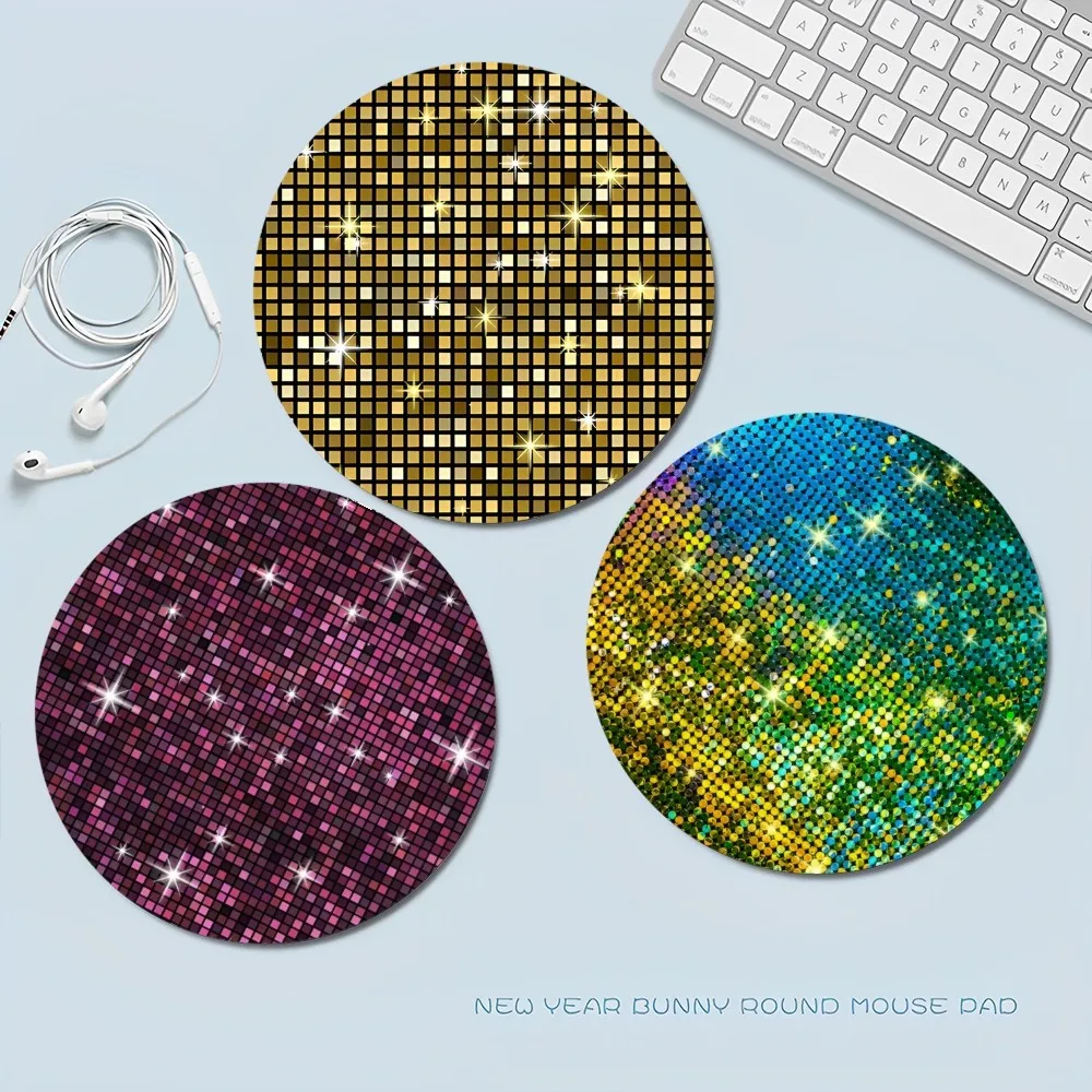 

Dancing Disco Balls Mousepad INS Tide Round Keyboard Mat Table Mat Students Cabinet Gamer Desktop Mousepad Cup Mats Deskpad