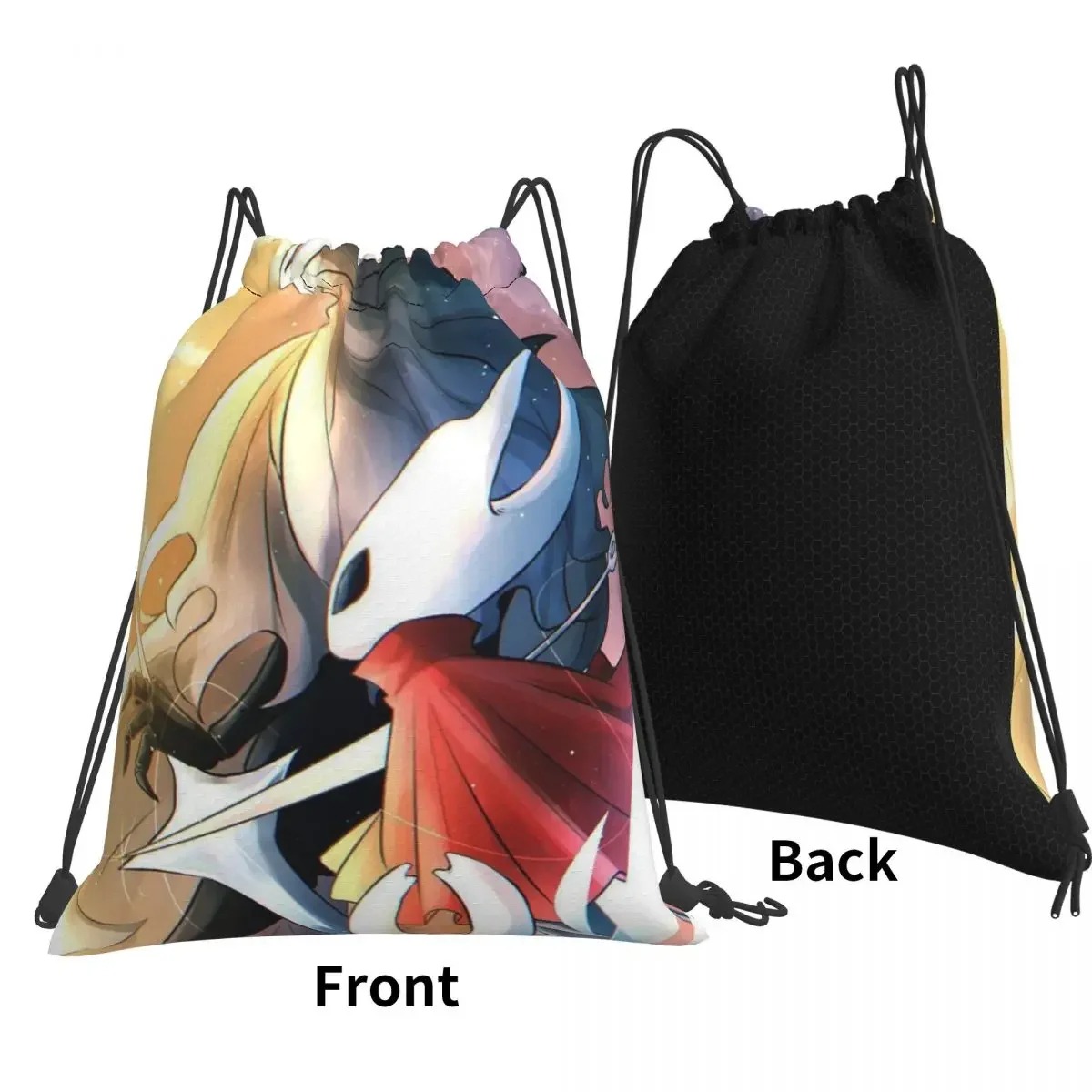 Ghost Hollow Knight Game Backpacks Casual Drawstring Bags Shoes Bag Book Bags for Man Woman Students