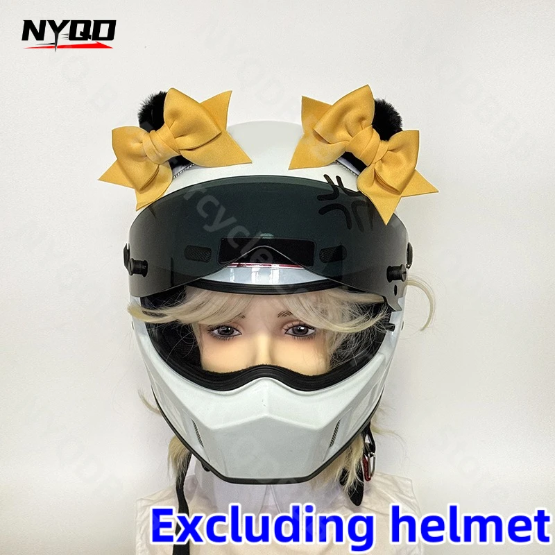 

Helmet Decoration Bow Three-dimensional Cat Ear Helmet Accessories Battery Car Cat's Ears helmet Decoration