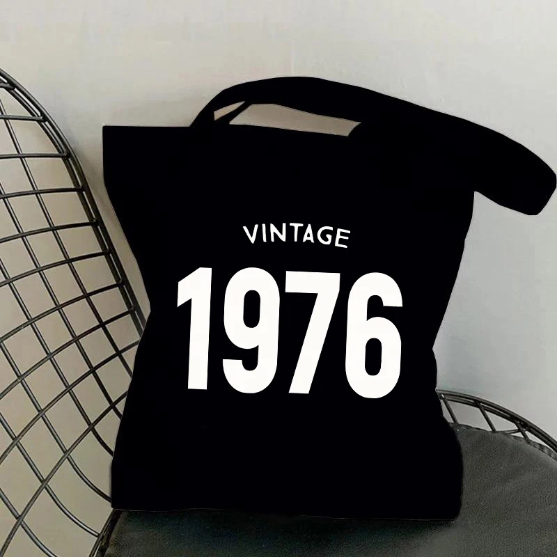 

Fashion Women Handbag Shoulder Bag Vintage 1976 Printing Messenger Bag Environmental Shopping Bag Female Tote Bag