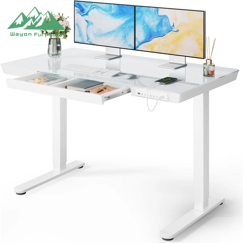 

Modern Electric Single Column Height Adjustable Desk Stand - Steel Frame