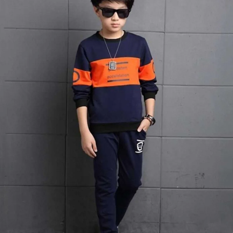 Boys Sweatshirts +Pants Kids Suits 2PCS/Set Cotton 2024 Spring Autumn Cotton Tracksuit Sport Christmas Gift Children Clothing