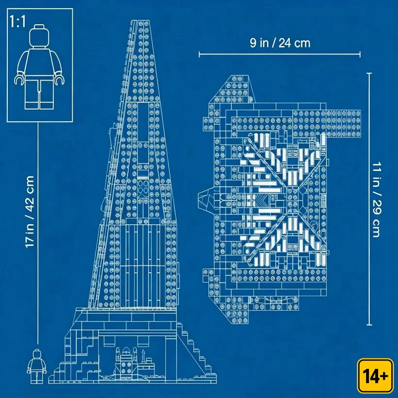 2026 In stock Hot Toys NEW 1060PCS Darth Vader's Castle Building Blocks Classic Scene Ornament Exquisite Birthday Gifts view 6