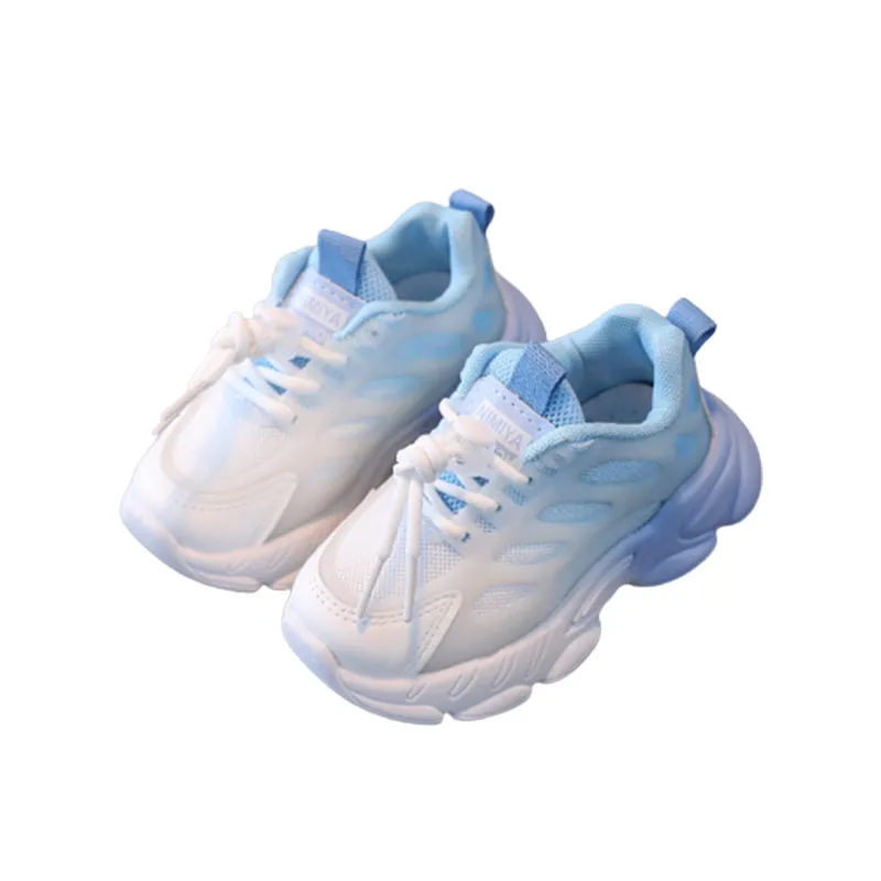 Toddler Baby Gradient Color Children Sports Shoes Soft Running Mesh Breathable Shoes Boys Girls Shoes Fashion Sneakers