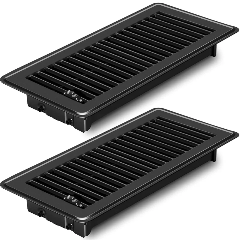

Best Of 2025-2Pcs Floor Register 4X10inch,Heavy Duty Floor Vents,Heat Air Vent Covers,Floor Vent Covers For Heater Floor Registe