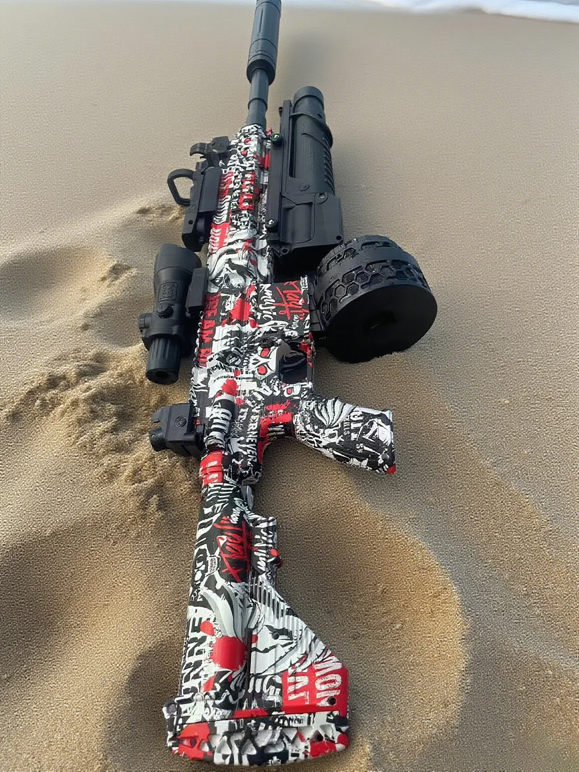 장거리 자동 전기 젤 볼 블래스터 건 초장거리 야외 사격 장난감 팀 배틀용 안전 친환경 성인용