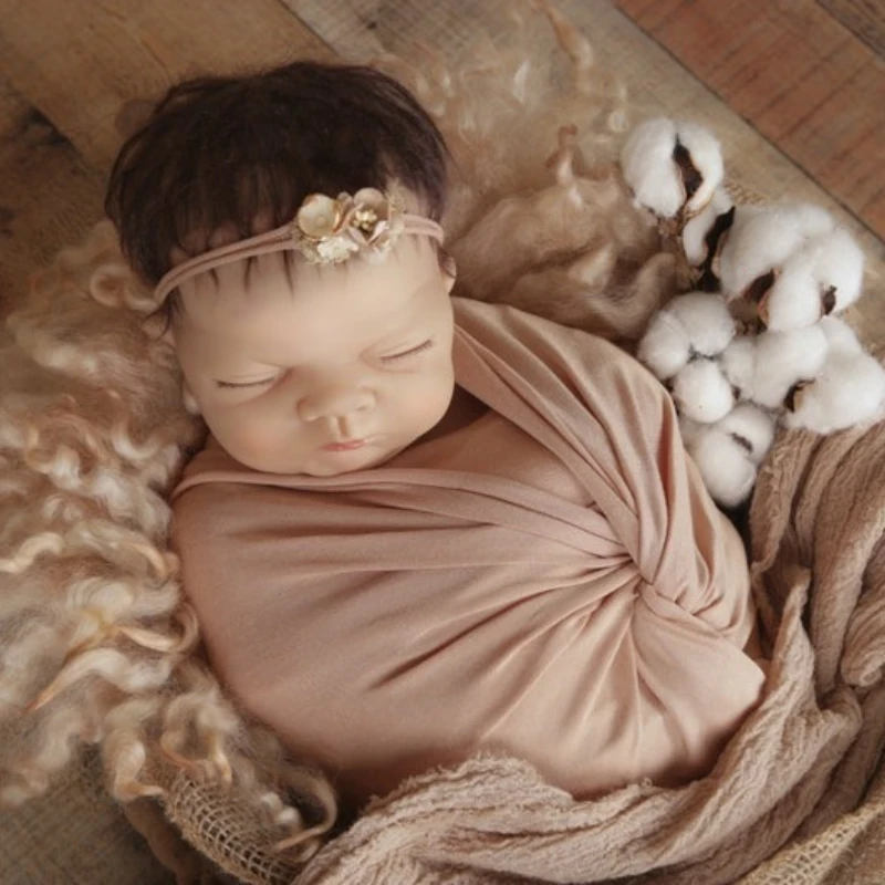1PCS/ Stretchy Newborn Photography Wraps Super Soft Elastic Baby Swaddle Blanket for Newborn Photo Shoot Neutral Prop