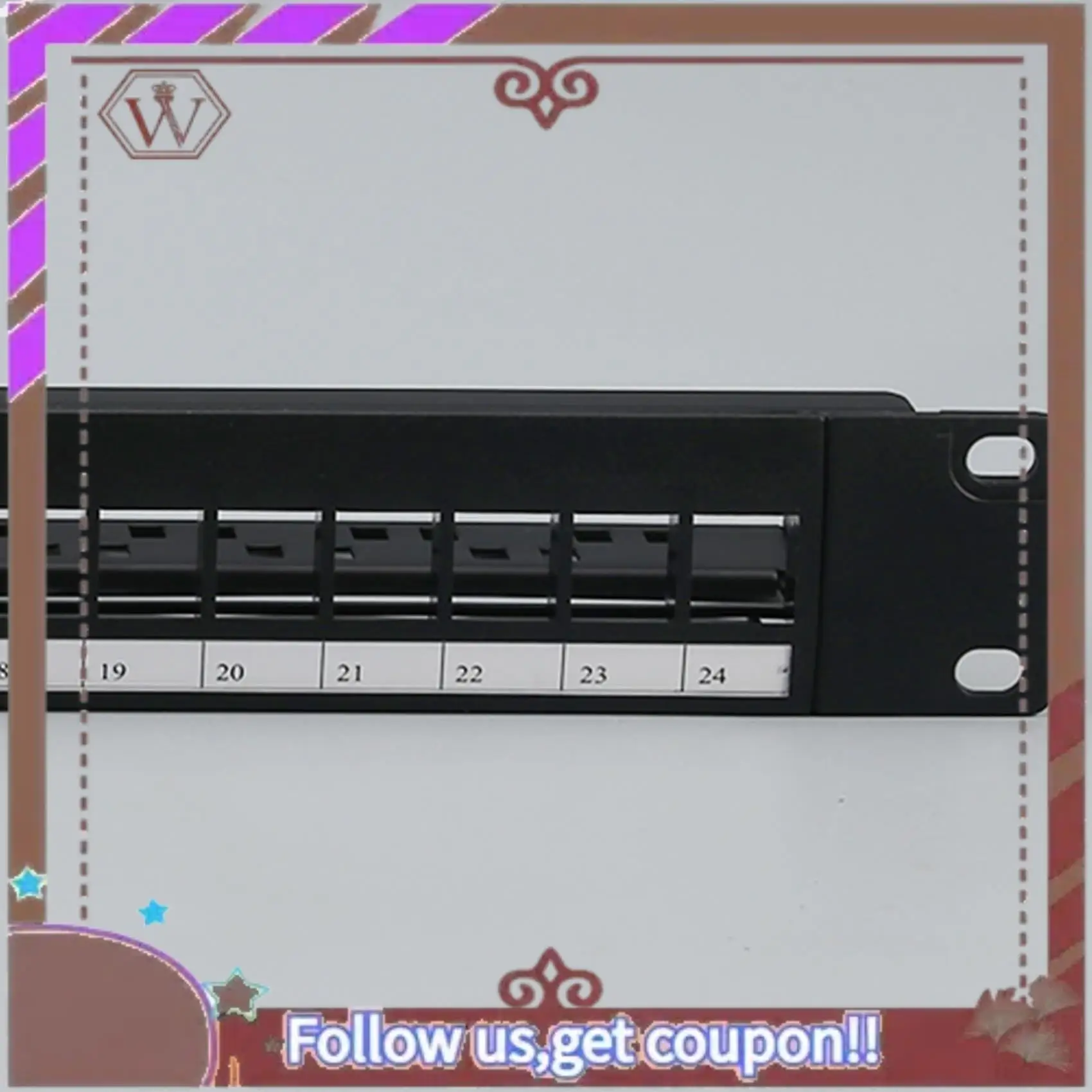 

ABBG-19-дюймовая стойка для шкафа 1U через 24-портовую патч-панель CAT6 Адаптер сетевого кабеля RJ45 Разъем Keystone Модульная патч-панель