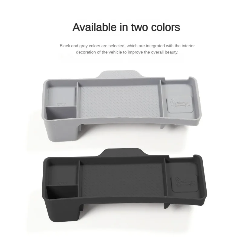 For Tesla Model 3 Highland 2024 Dashboard Storage Tray Silicone Instrument Panel Screen Rear Organizer Tissue Box Center Console