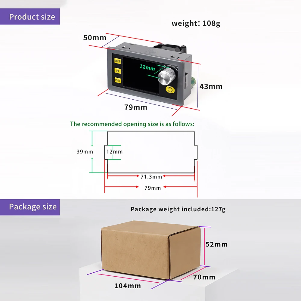 SK120 Controle Digital DC Lift Regulador De Tensão, Regulador DC Ajustável, CV CC Step Down Módulo De Alimentação