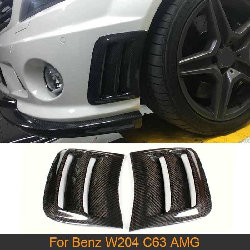 Carbon Fiber Front Fender Air Vent Mask For Mercedes Benz W204 C63 AMG 2008-2011 Front Air Vent Trim Covers