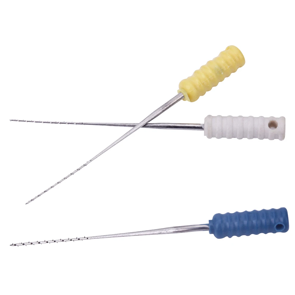 5Packs Dental Endodontic Root Canal Cleaning Barbed Broaches Hand Use Files 25mm 10Pcs/Pack Dentistry Tools