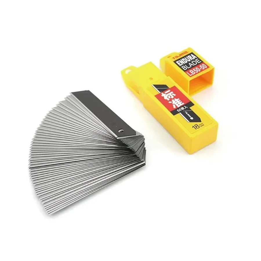 TAJIMA LB50-50N ใบมีดสํารอง 18มม. 50 ตัว 60 °   ใบมีด Sharp Endura เปลี่ยนมาตรฐานรูปตัว L สําหรับคัตเตอร์ 1102-0193