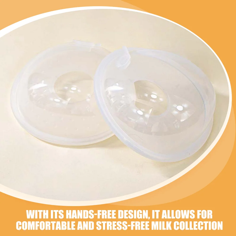 2Pcs Wearable 55ml Silicone HandsFree Breast Pump Nursing Cups Leaking Collector Reusable Safe Comfortable