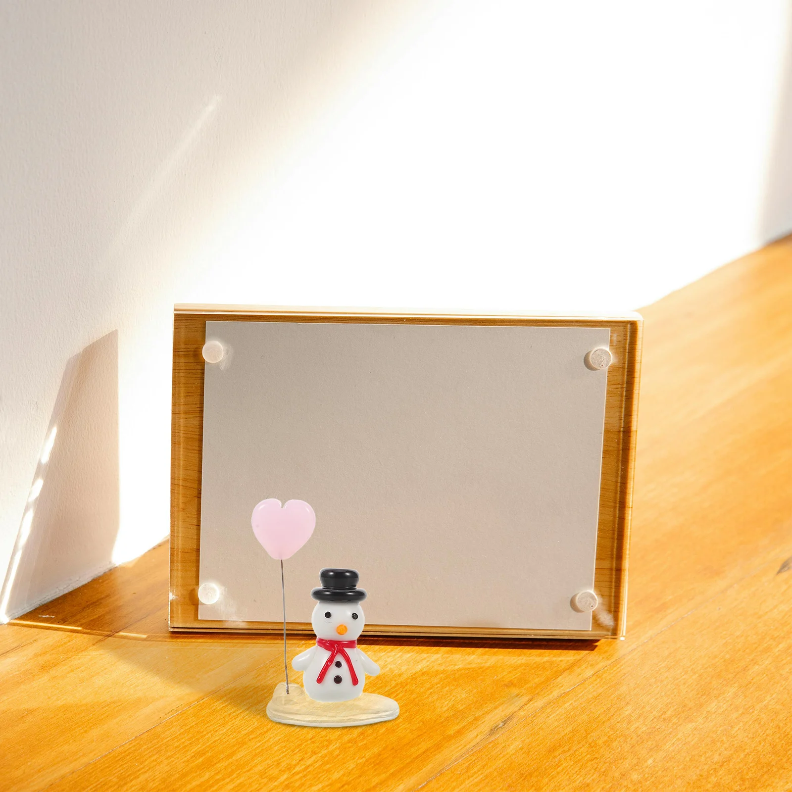 

Glass Snowman Ornament Festive Tabletop Decor Mini Christmas Statue Indoor Desktop Decoration Indoor Snowman Decorations