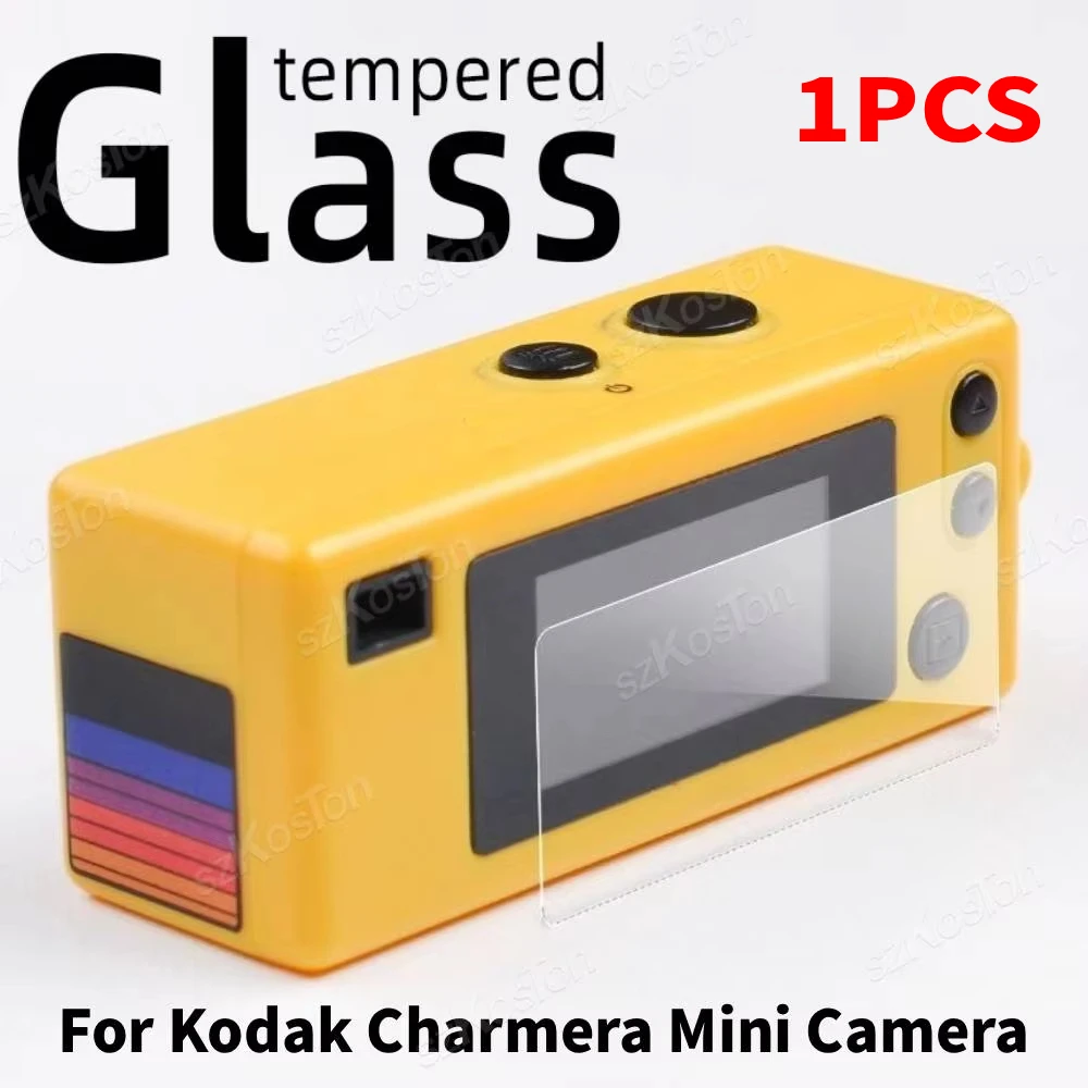 1PCS 9H Tempered Glass Screen Protector for Kodak Charmera Mini Camera LCD Screen Scratch Resistant Protective Film