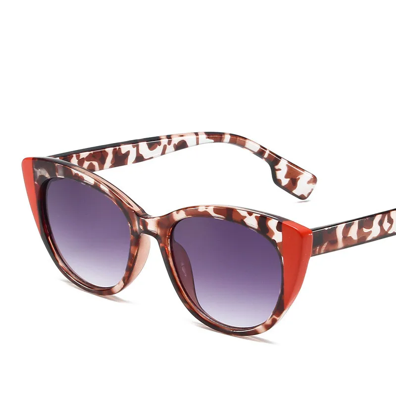 2024 New Vintage Cat Eye Sunglasses Women Fashion Brand Luxury Retro Shades Sun Glasses Travel  Double Color Blocking Eyewear image 3
