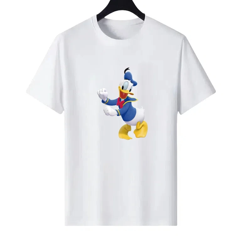 

Disney Mickey Mouse Woman Cartoon Print Parent-child Clothing Loose Tops Ladies Cheap Y2k Short Sleeves T-Shirt Men Sweatshirts