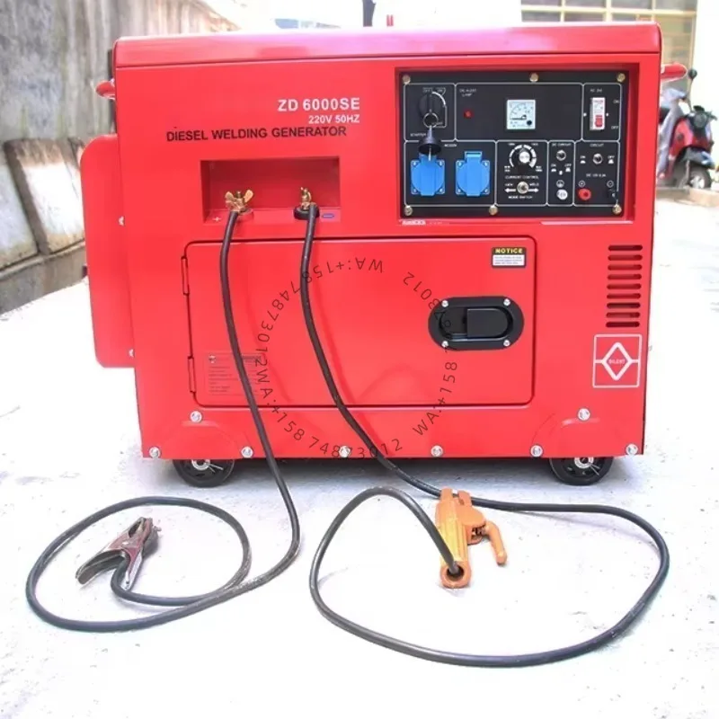 

Portable 220V/380V Die sel Generator 5KVA 6kw 7kva 8KVA Silent Power Heavy du ty Industrial Welder 60Hz 50hz for IndustrialUse