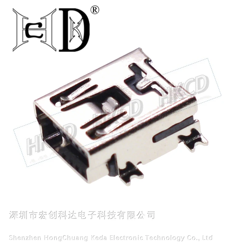 

10pcs HKCD Micro USB Female Connector, 5-Pin SMT Surface Mount Micro USB Jack Socket for PCB