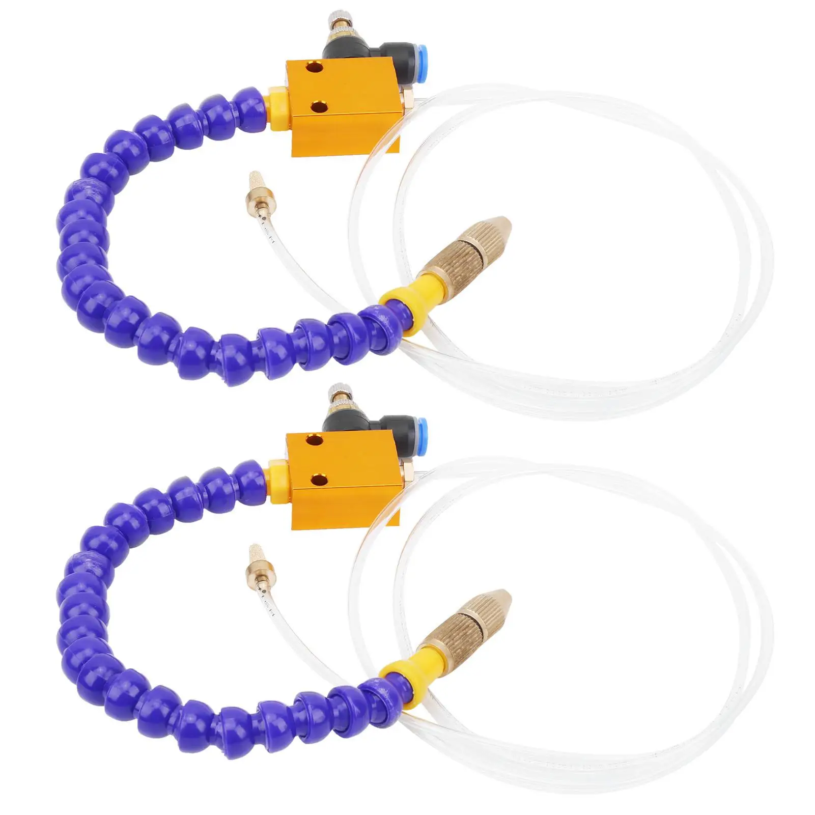 

2Pcs Mist Coolant Lubrication Spray System for 8mm Air Pipe CNC Lathe Milling Drill Tool