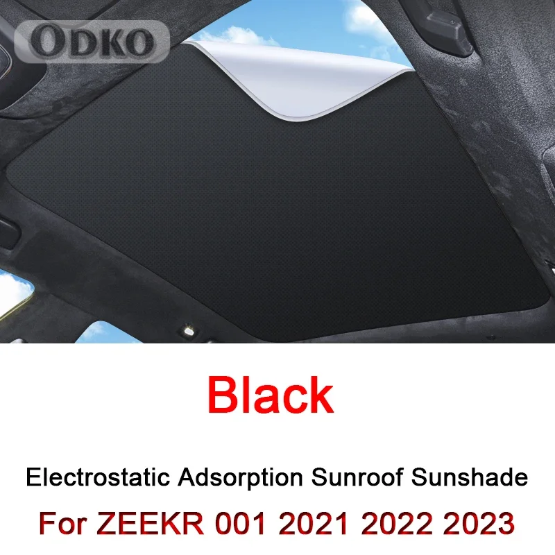 Car Electrostatic Adsorption Sunroof Sunshade Covers Fit For ZEEKR 001 2021-2023 2024 Heat Insulation Skylight Sticker Accessory