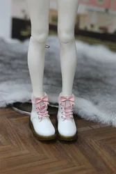BJD Shoes 1/4,1/6 Round toe shoes Black and Pink Butterfly ankle boots bjd doll accessories