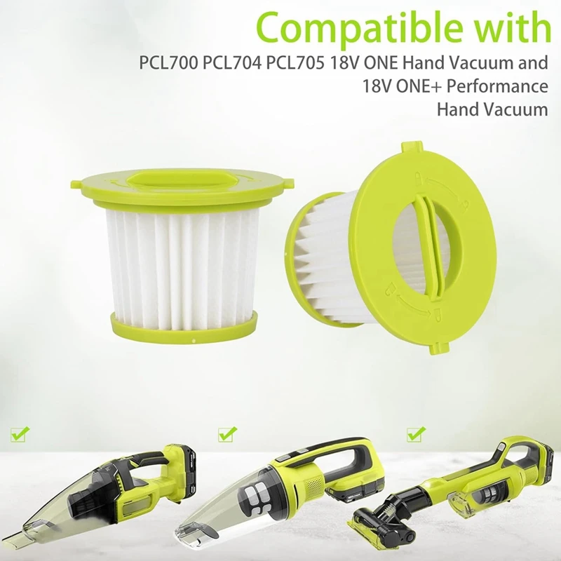 5 szt. Zamiennik filtr zmywalny do Ryobi 18V jeden + wydajność ręcznego PCL704K, PCL705K,PCL705B,PCL700