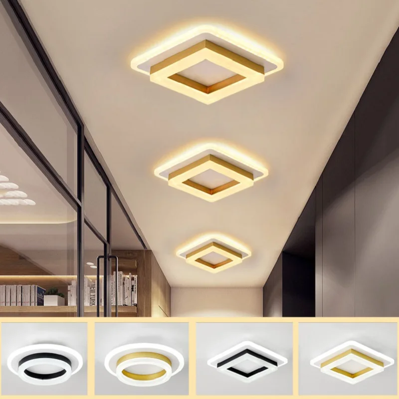 

38W 24W Simple Nordic Modern LED Ceiling Lamp Living Room Hallway Balcony Indoor Cloakroom Home Corridor Interior Aisle Lamp