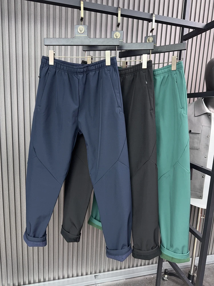 

Thiened Fce Outdoor Waterproof Casual Pants Men's Autumn Winter Wide Leg Cone ape Thermal Leisure Trousers