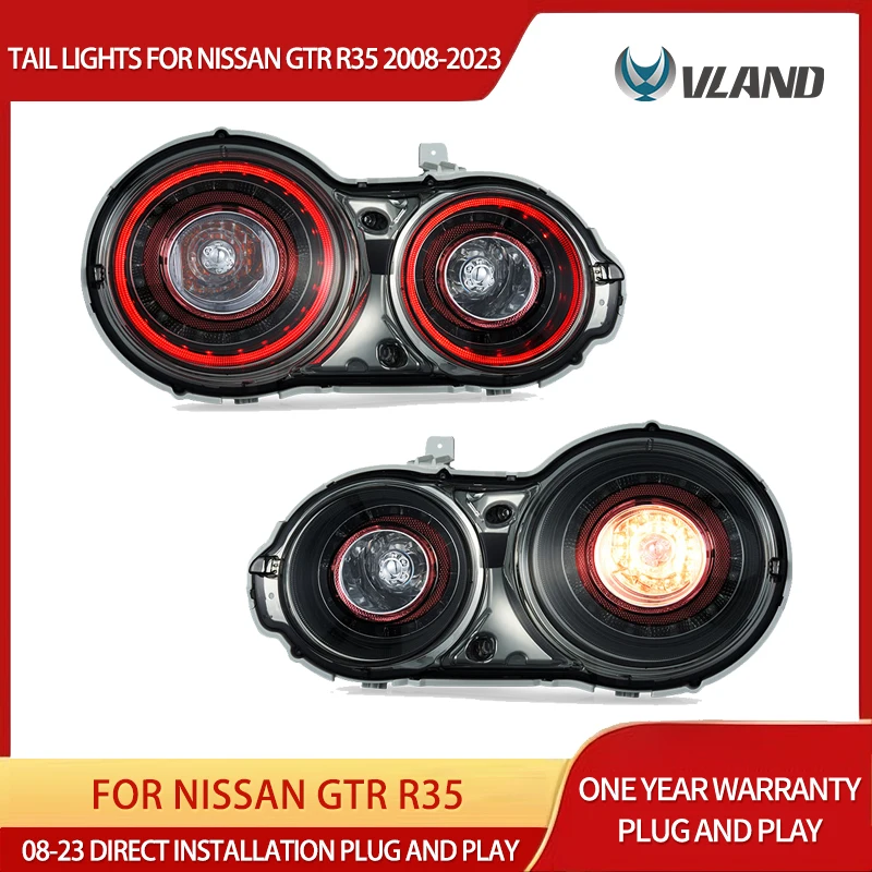 

VLAND LED Tail Lights Assembly For 2008-2023 Nissan GTR R35 Godzilla Rear Lamps