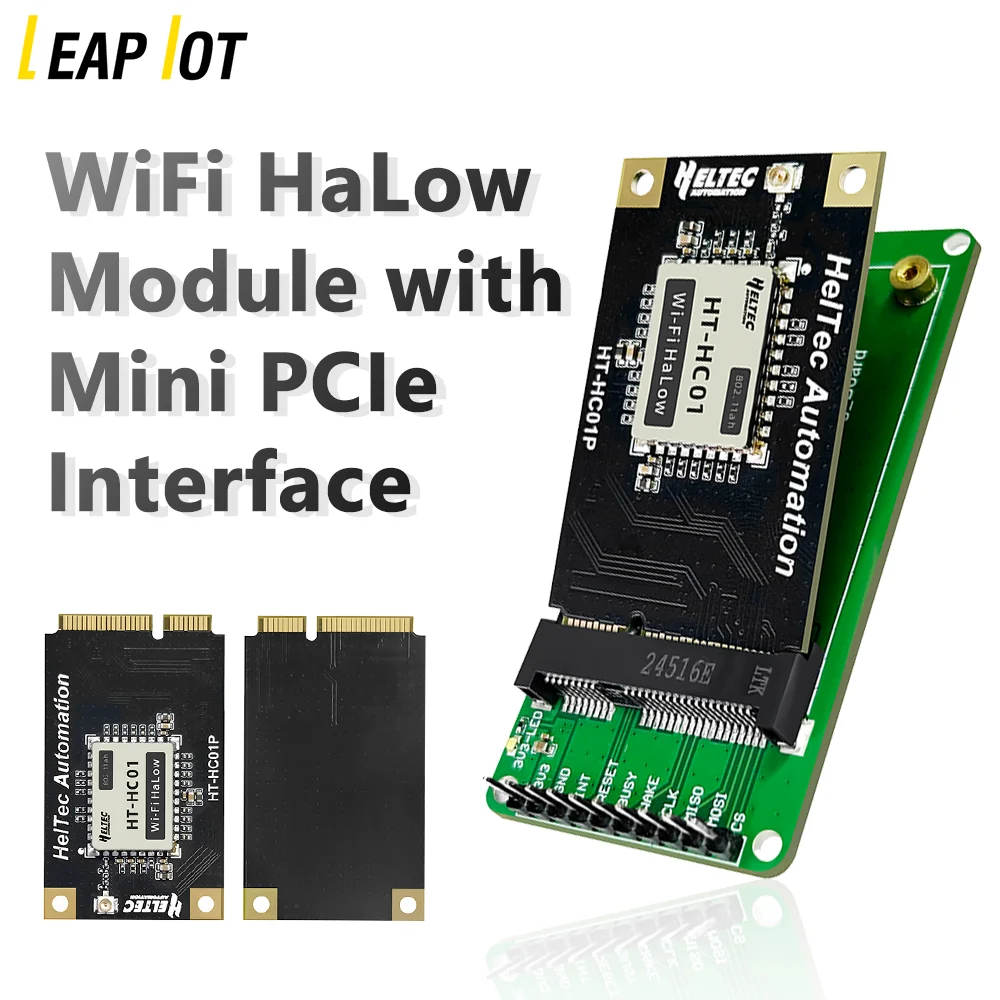 

Heltec Wi-Fi HaLow Module with Mini PCIe Interface HT-HC01P Debug Board 902-928MHz 1km Long-range Transmission for IoT Scenarios