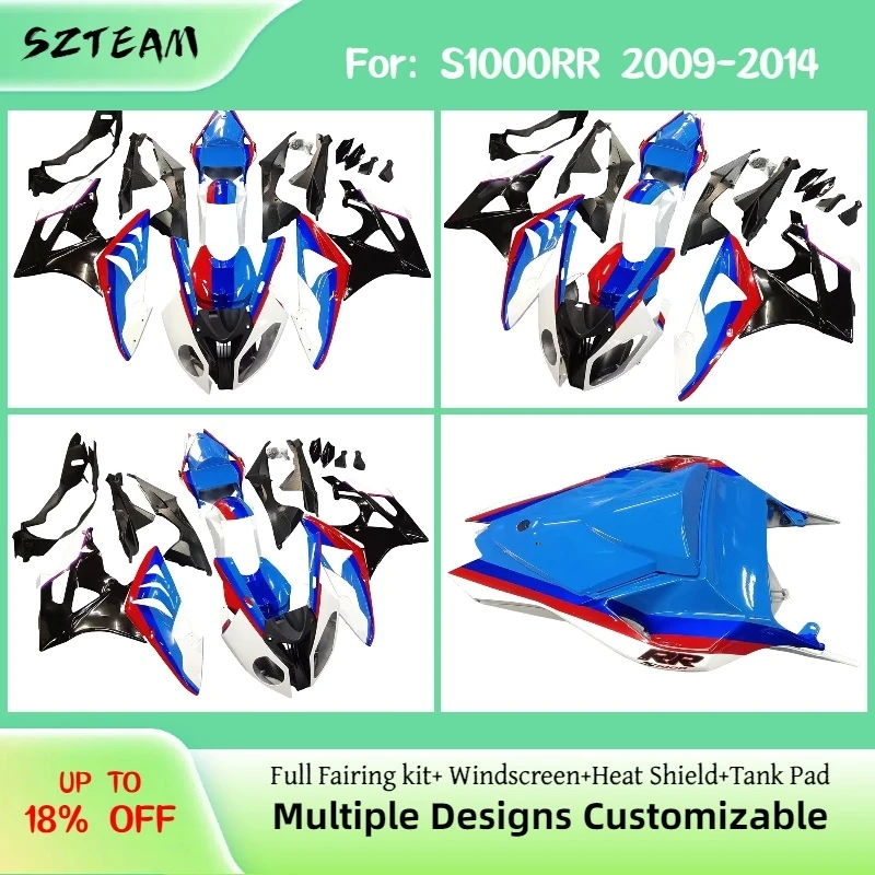 

Комплект обтекателей из АБС-пластика для BMW S1000RR 2009-2014, изготовленный методом литья под давлением, с возможностью индивидуальной настройки, для мотоциклов S1000 RR 09-14