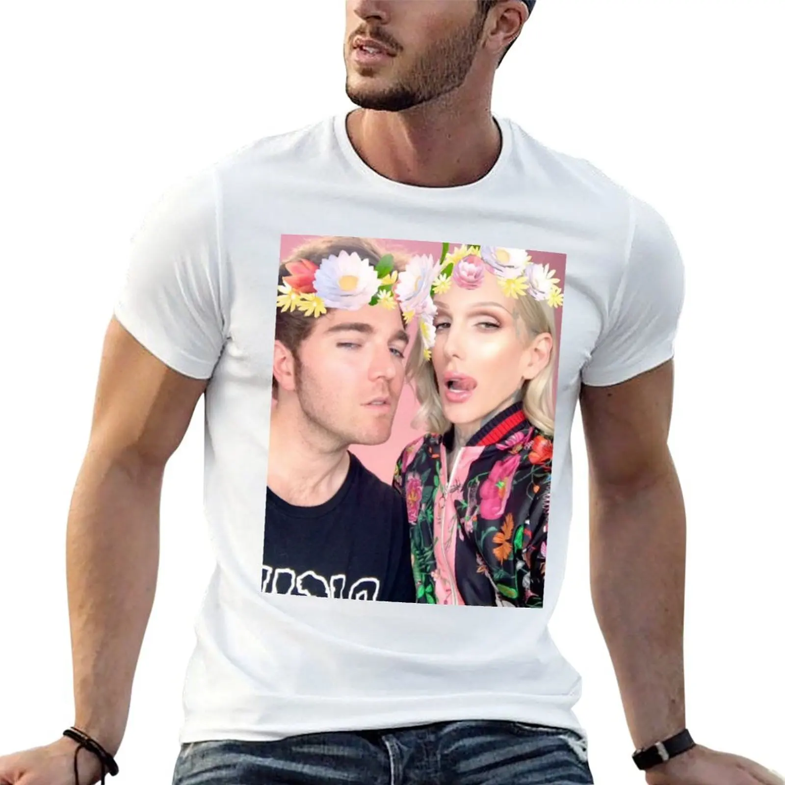 Футболка Shane and Jeffree Snapchat, мужские облегающие забавные футболки, хлопковая футболка Футболка Shane and Jeffree Snapchat, мужские облегающие забавные футболки, хлопковая футболка