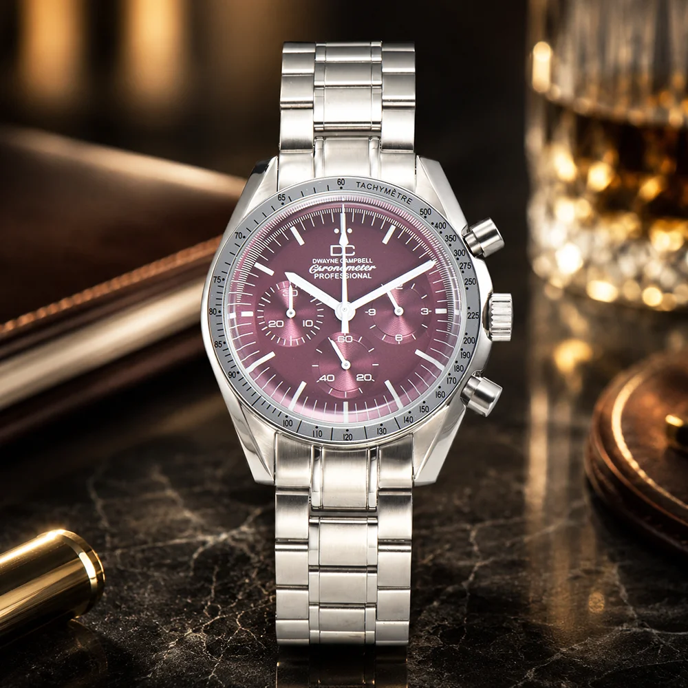 DC VK63 Watch High Quality C3 Green Night Light VK63 Chronograph Fit For speed master style VK63 Men Watch Calendar Window Water