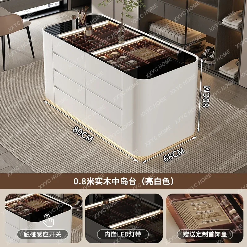 smt1 مرحاض الجزيرة الوسطى غرفة نوم تخزين خزانة المنزلية الطابق جزيرة منصة مجوهرات خزانة أرضية #6