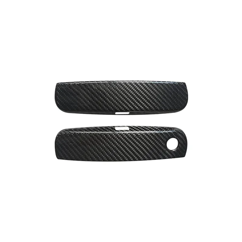 Car Prepreg Dry Carbon Fiber Exterior Door Handle Cover Trim Strip Left And Right Side For Dodge Charger