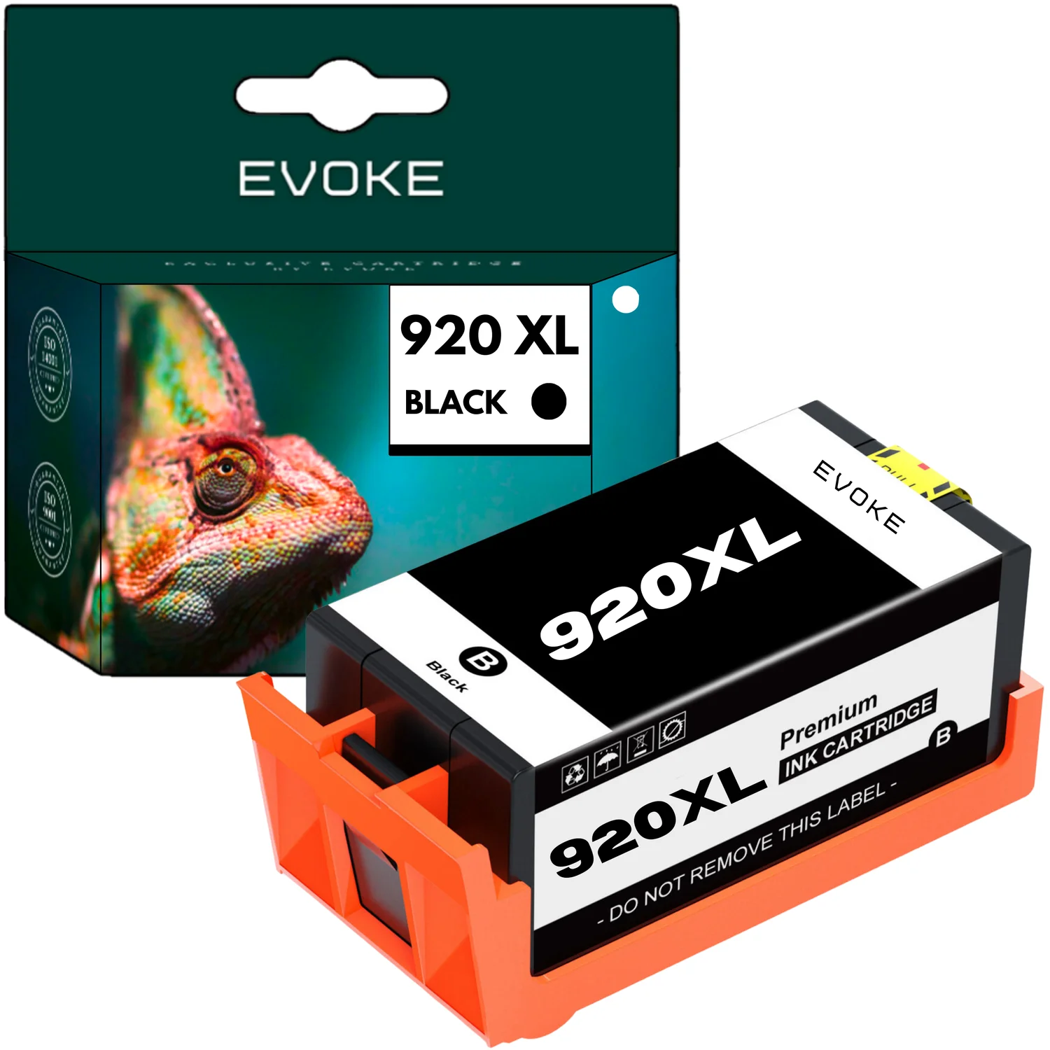 Evoke Compatibele Inkt voor Hp 920XL Hp920 Cd975Ae Zwart 55 ml 1340 Pagina's Officejet 6000 6000 Wireless 6500 6500A 6500A Plus 6500 Wireless 7000 7500A 7500A Wireless